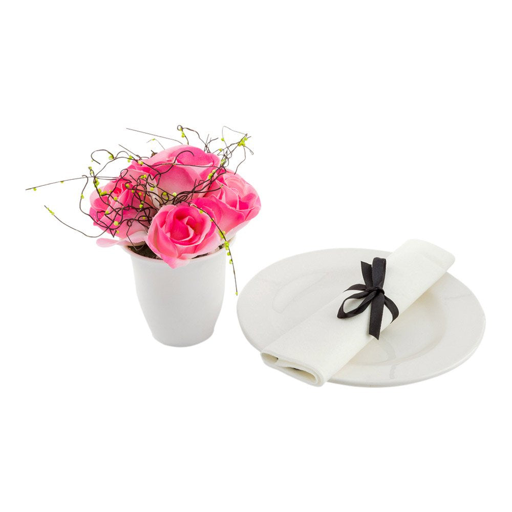 Restaurantware Faux Fiore White Orchid - White Pot - Faux Plants - 13.4"" - 1ct Box