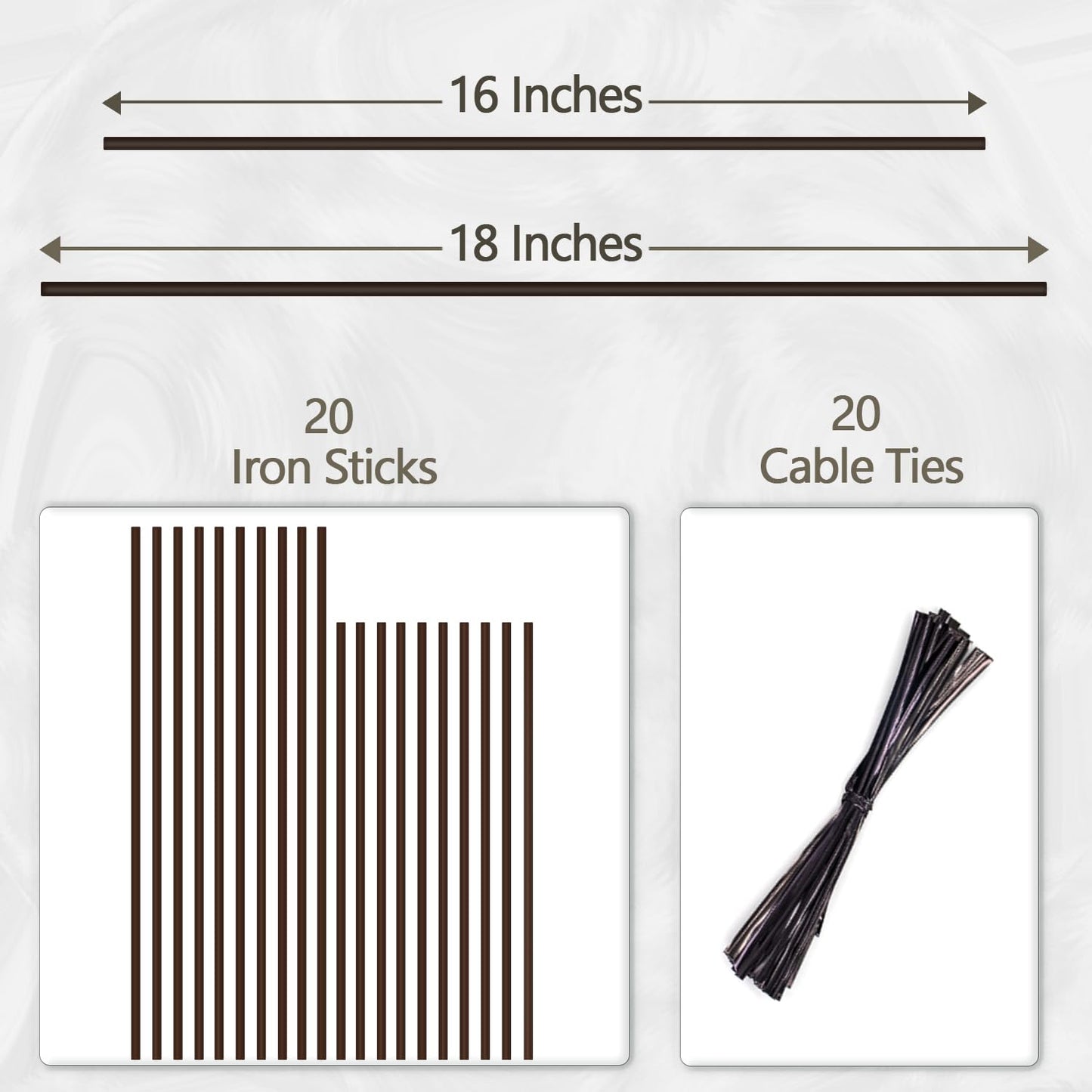 Plant Stakes,Plant Sticks,LECAMEBOR 20PCS Bendable Orchid Stakes Single Stem Plant Support Stakes for Indoor and Outdoor Plants, Potted Plants, Flowers, Peonies, and Roses -16inch&18inch(Brown)