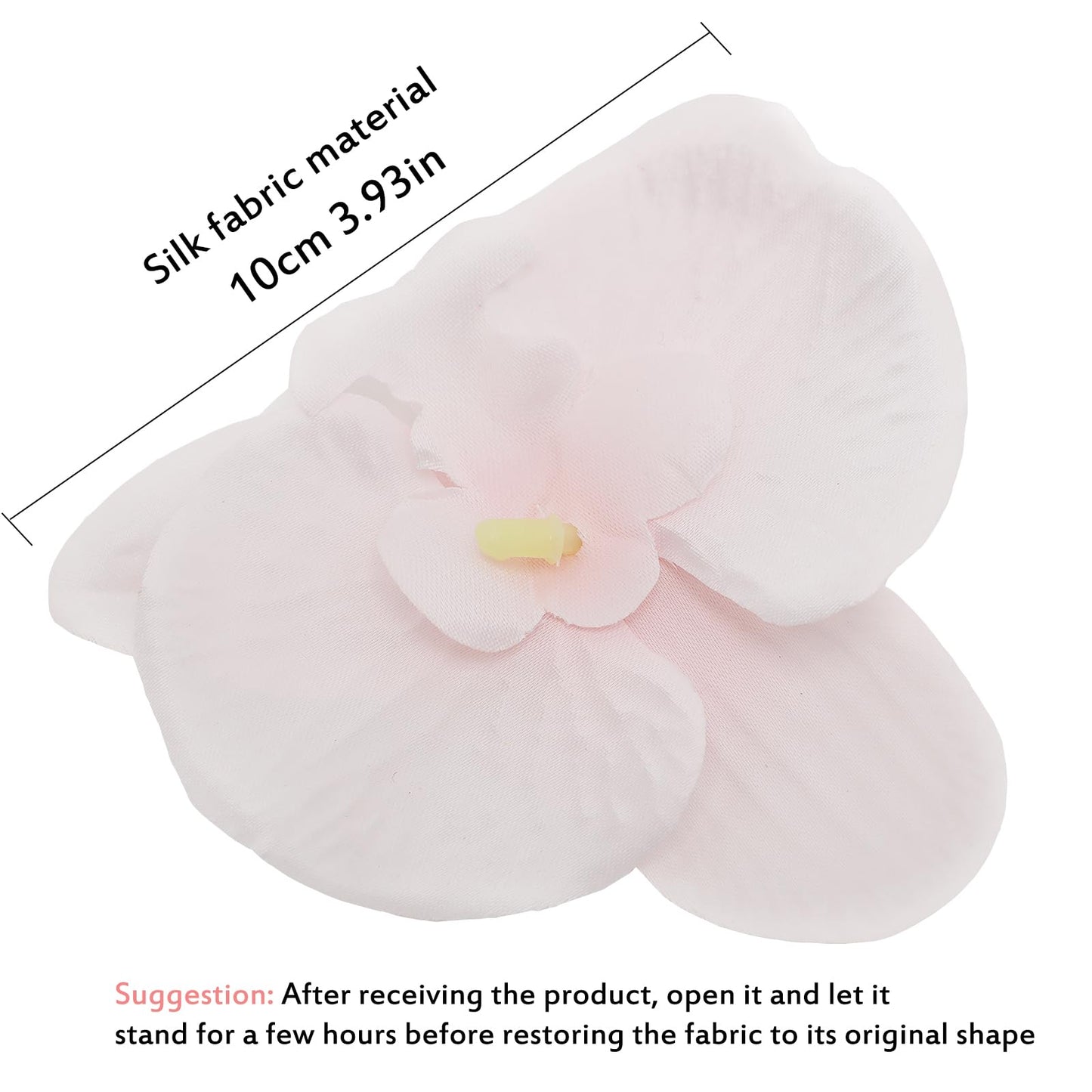 JEVA 1pack Artificial Orchid Flower Artificial Yellow Phalaenopsis Orchid Flower Arrangements Faux Orchid Flower in Gold Pot Orchid Centerpiece for Dining Room Table