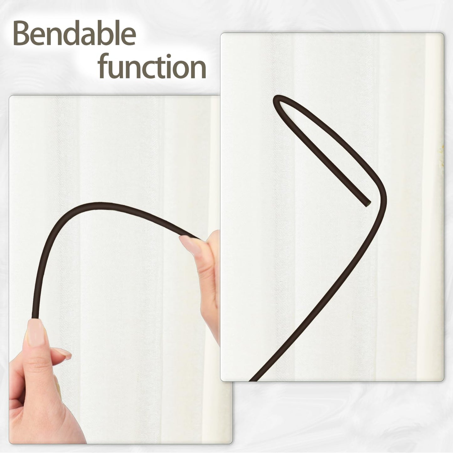 Plant Stakes,Plant Sticks,LECAMEBOR 20PCS Bendable Orchid Stakes Single Stem Plant Support Stakes for Indoor and Outdoor Plants, Potted Plants, Flowers, Peonies, and Roses -16inch&18inch(Brown)