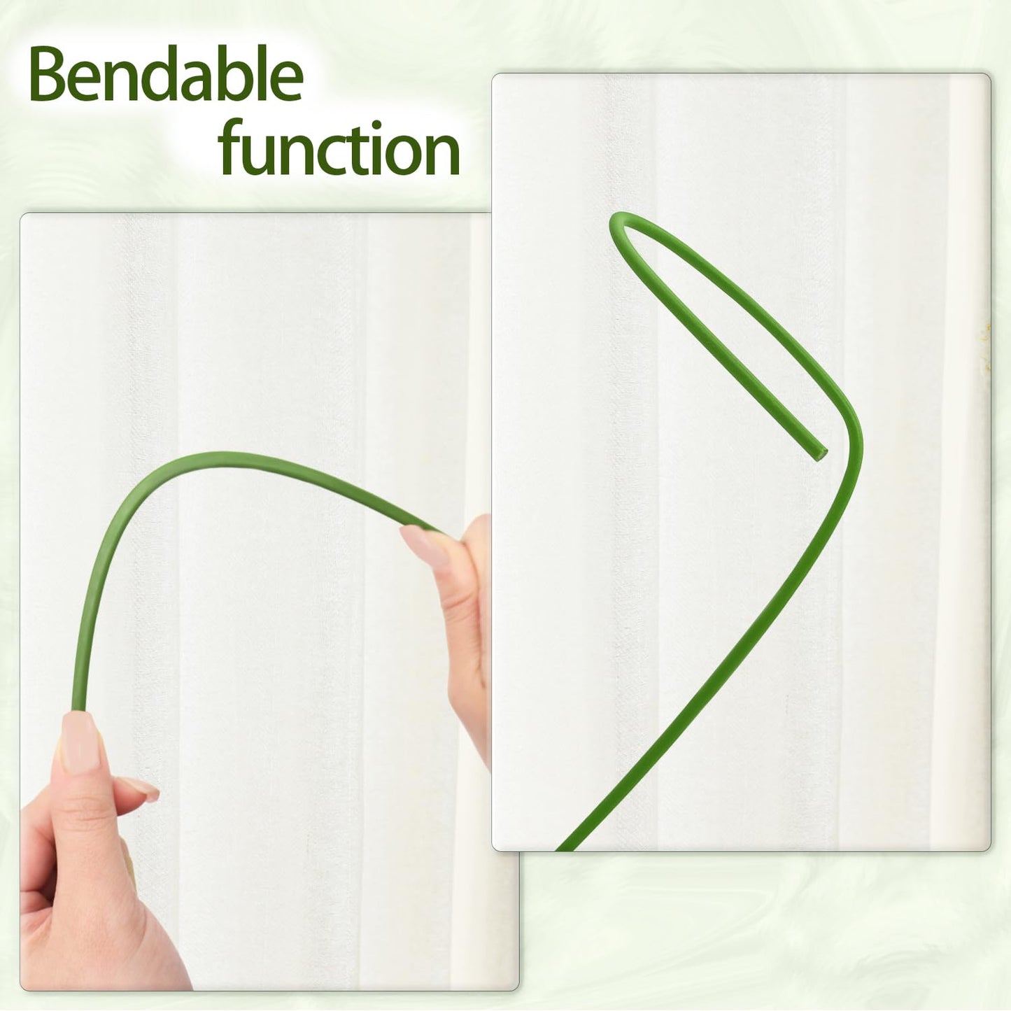 Plant Stakes,Plant Sticks,LECAMEBOR 20PCS Bendable Orchid Stakes Single Stem Plant Support Stakes for Indoor and Outdoor Plants, Potted Plants, Flowers, Peonies, and Roses -16inch&18inch(Brown)