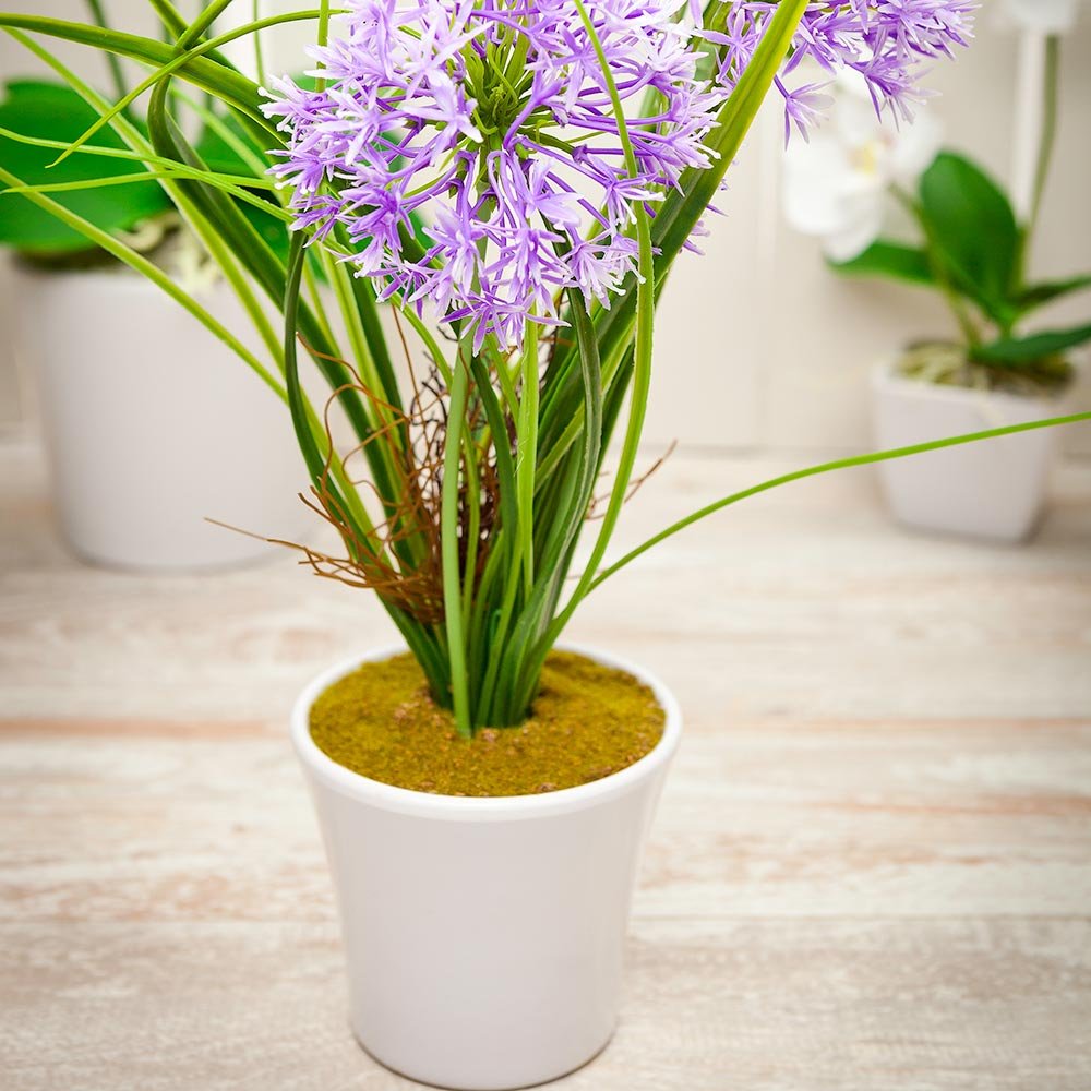 Restaurantware Faux Fiore White Orchid - White Pot - Faux Plants - 13.4"" - 1ct Box