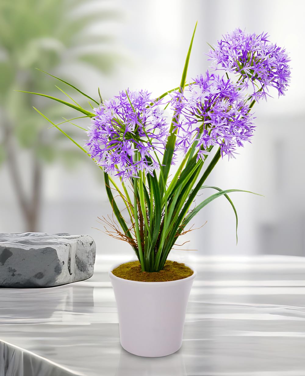Restaurantware Faux Fiore White Orchid - White Pot - Faux Plants - 13.4"" - 1ct Box